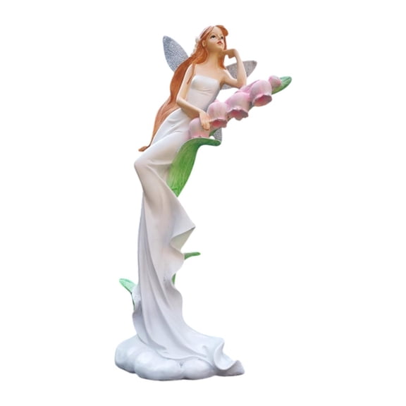 Estatua de hada de , adorno de mesa, centro de mesa, escultura de niña hermosa, figura de señora de resina para porche, Patio, oficina