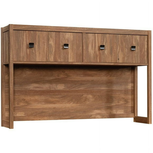 Pemberly Row Farmhouse Engineered Wood Hutch in Sindoori Mango/Brown