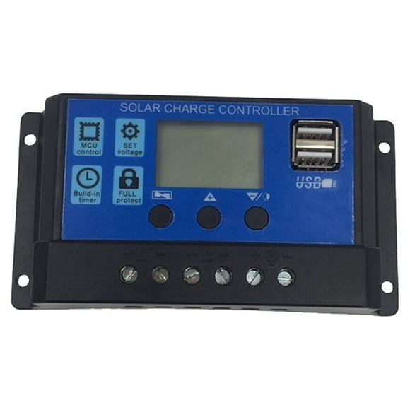 Solar Charge Controller Blue Plastic 1Pack 5.2X2.8X1.4In Home Solar Panel Battery