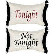 Manual Woodworkers & Weavers Tonight/Not Tonight Word Lumbar Pillow