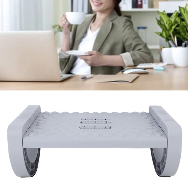 Foot Rest Under Desk, Rocking Foot Nursing Stool with Roller Message for Office Desk, Rocker Balance Board Portable Footstool Comfortable Leg Rest Under Desk for Pressure Relief