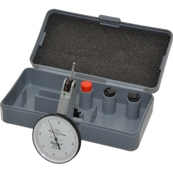 TESA Brown & Sharpe 0 to 0.008", 0.000100" Graduation, Horizontal Dial Test Indicator