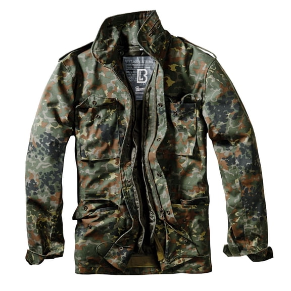 BRANDIT INDIVIDUAL WEAR Adult Male M65 Classic Field Jacketet, Color: Flecktarn, Size: M