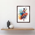 thumbnail image 2 of Flamenco Dancer in Motion Rainbow Colour Dress Dance Modern Watercolour Painting Art Print Framed Poster Wall Decor 12x16 inch, 2 of 5