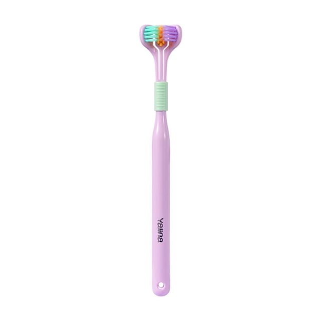 3 Sided Toothbrush for Adults Triple-Angle Tooth-Hugging Deep Cleaning