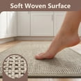thumbnail image 2 of VUNATE Kitchen Rugs 20"x32" Woven Non Slip Kitchen Mat, Absorbent Washable Kitchen Rug with Durable Backing, Soft Low Profile Floor Mat for Kitchen Sink, Entryway, Laundry Room Beige, 2 of 7