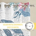 thumbnail image 6 of Coastal Turtle Kitchen Curtains Window Panels, Summer Beach Nautical Ocean Coral Seahorse Insulated Window Treatment Curtain, Grommet Curtains for Bedroom/Living Room/Bathroom, 2 Piece 42"Wx63"L, 6 of 8