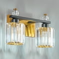 thumbnail image 4 of LMQNINE Modern Bathroom Vanity Lights 2-Light Over Mirror,Dimmable and Moisture-Resistant,Crystal,BlackGold Finish, 4 of 8