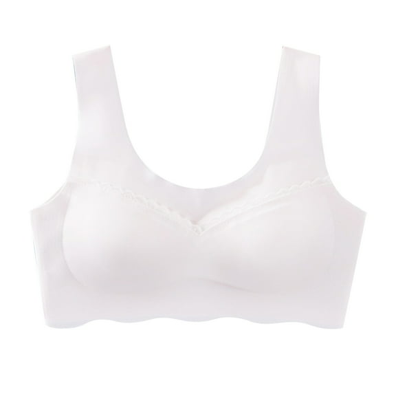 Zanarzt Girls Bra with Padding Cotton Girls Training Bra Cami Training Bras for Girls with Adjustable Straps Cotton Bra Back to School Clothes White,XL