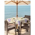 thumbnail image 2 of Easter Colorful Eggs Outdoor Tablecloth - 60x60 Inch Square Dining Table Cover, Spring Flowers Leaves Country Plants Yellow Waterproof Outdoor Table Cloth with Umbrella Hole & Zipper for Picnic/Patio, 2 of 7