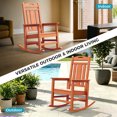 thumbnail image 4 of Oversized HDPE Outdoor Rocking Chair, All-Weather High Back Porch Rocker, Orange, 4 of 7
