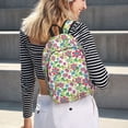 thumbnail image 6 of Naloa Vector Mexican Otomi Style Bright Canvas Backpack for Men Women Rucksack Casual Travel Daypack College Tote Satchel Bookbag for Teens-Small, 6 of 7