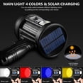 thumbnail image 7 of Rechargeable Spotlight, 150000 Lumens Handheld Hunting Flashlight Led Spot Light with Cob Light and Solar Panels, Lightweight and Super Bright Spotlight for Hunting Boating Camping, 7 of 7