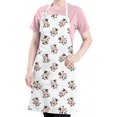 thumbnail image 5 of White Cow Happy Pattern Apron-Garden Aprons for Women with Pockets-Cotton Linen Waterproof Kitchen Cooking Gardening Aprons Adjustable for Kitchen,Cooking,BBQ and Salon 33x27 Inch, 5 of 7