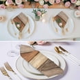 thumbnail image 2 of Cloth Napkins Set of 4 - 20x20 Inches, Farmhouse Beige Brown Washable Reusable Table Napkins, Vintage Wooden Striped Soft & Absortbent Dining Napkin for Party Wedding Hotel Restaurant, 2 of 8
