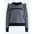 thumbnail image 5 of Free Assembly Women’s and Women's Plus Ruffle Yoke Sweater with Long Sleeves, Midweight, XS-4X, 5 of 5