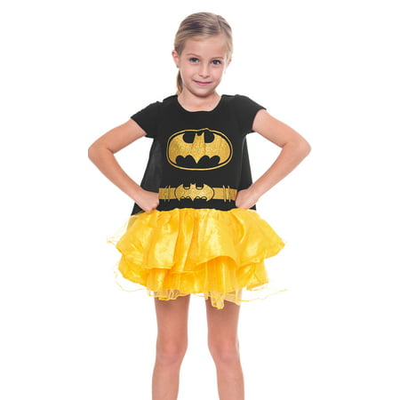 DC Batgirl Girls Tutu Costume Dress w/ Cape