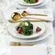 thumbnail image 4 of Juego de cubiertos de acero inoxidable de 24 piezas | Cubertería de plata martelada en oro rosa | Cuchillos de cena duraderos tenedores, cucharas cucharaditas | Diseño ergonómico para la, 4 of 6