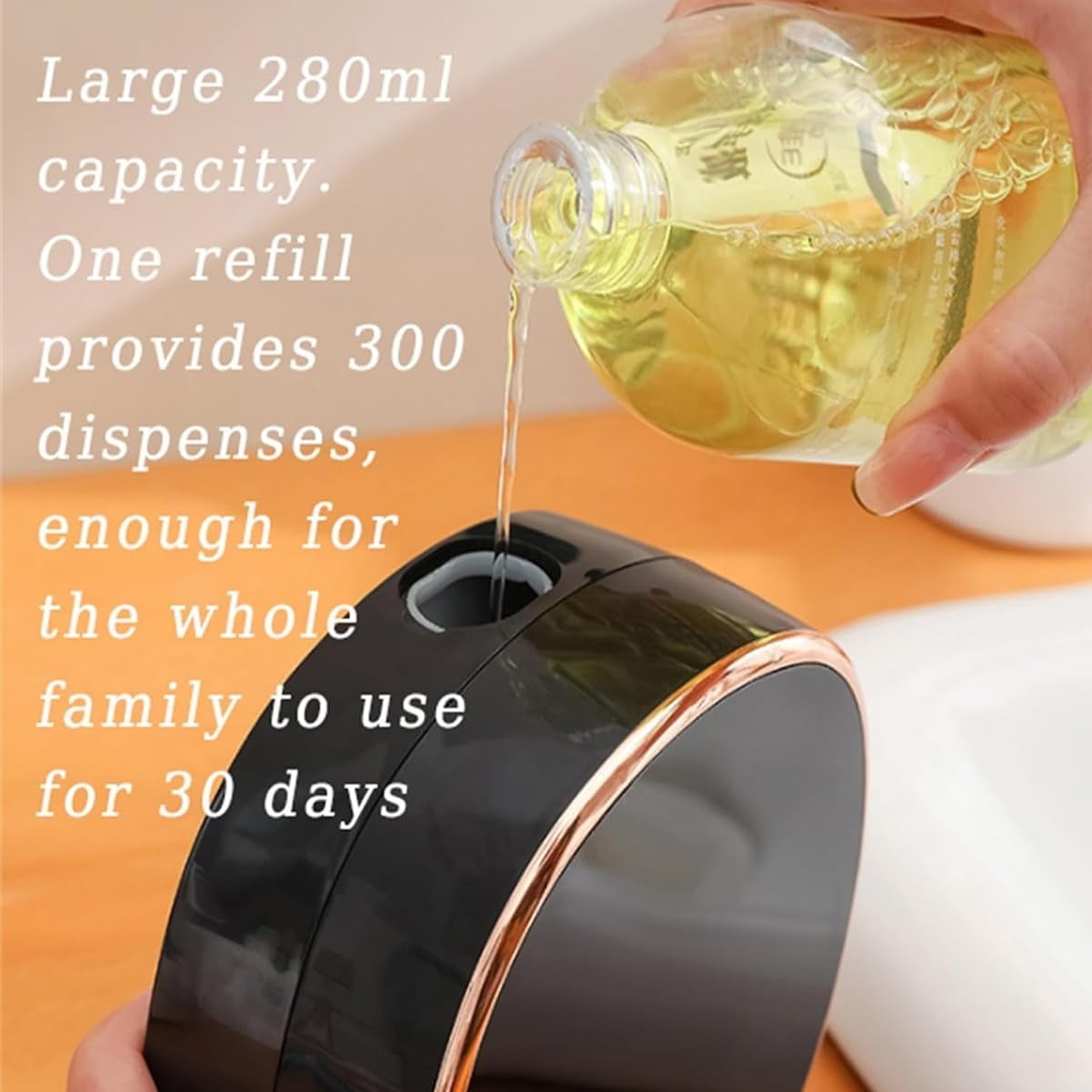 Soap Dispenser, Wall-Mounted Rechargeable Smart Sensor Soap Dispenser, Temperature Display Liquid Dispensers, Automatic Foam Hand Sanitizer Machine, Hand-Free, Touchless