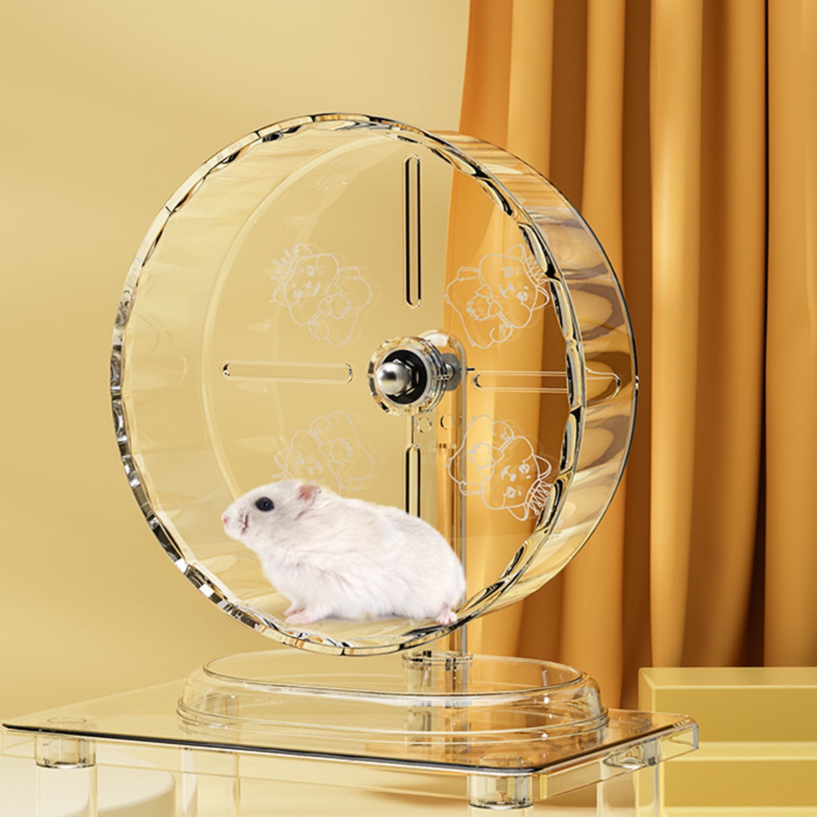 Quiet Small Exercise Wheel Adjustable Transparent Hamster Spinner for Dwarf Hamsters & Pet Gifts