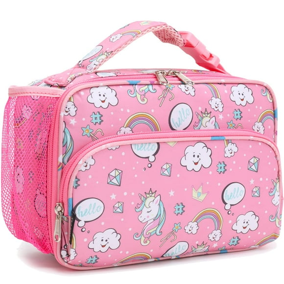 Lonchera Infantil FlowFly Bolsa Aislante Suave Mini Neverita Térmica para Niñas, Niños, Arcoíris