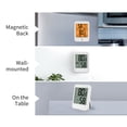 thumbnail image 4 of Mistaha Indoor Hygrometer Thermometer Large Screen Display Desk Wall Magnetic Electronic Temperature Humidity Meters with Bracket for Home Greenhouse Cellar, 4 of 7