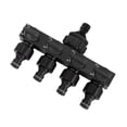 thumbnail image 1 of Terraxo Hose Splitter 4 Way Garden Hose Adapter Portable Water Separator PP Material Individual Control Valve Suitable for Outdoor Landscape Irrigation Car Cl Black, 1 of 8