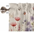 thumbnail image 5 of Kitchen Curtains Set, Vintage Spring Floral Kitchen Curtains and Valances Set, Farmhouse Summer Botanical Rod Pocket Tier Curtains 36 Inch Length for Cafe/Bedroom Windows, 5 of 6