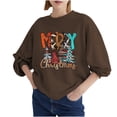 thumbnail image 1 of Blusa holgada de manga larga con cuello redondo y estampado navideño para mujer Fridja  bvmnju2435, 1 of 5