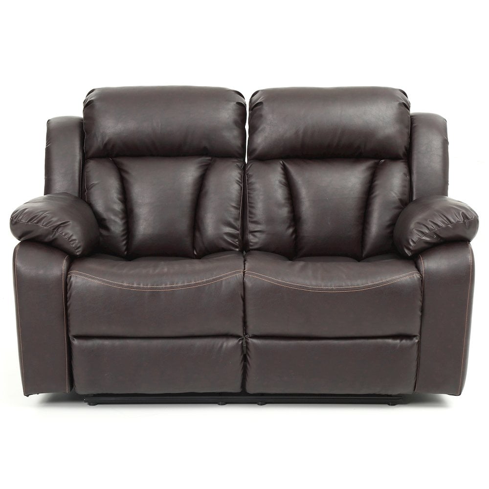 Glory Furniture Daria Reclining Loveseat in Dark Brown Color