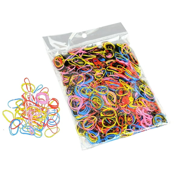 Clearance Sale! 1000 Piece Glow In The Dark Latex Rubber Band Bracelet Pack Rubber Band Mega Value Pack With Clips Fixing Clip Practical Home Decor 5.9"