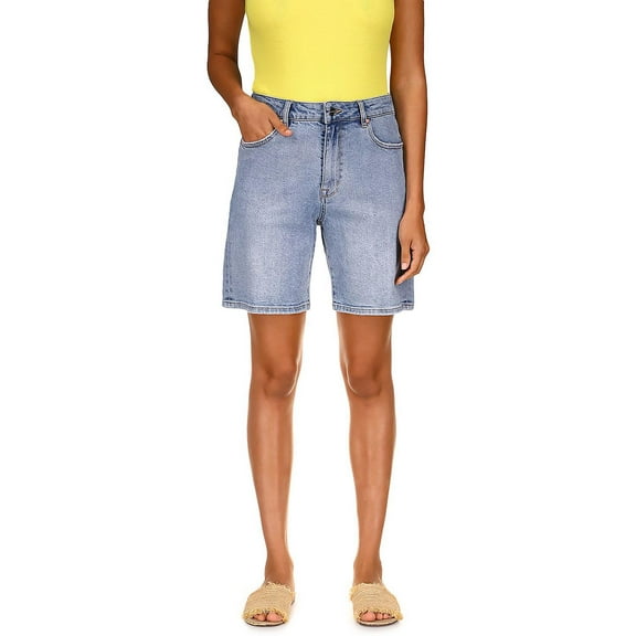 Sanctuary Womens Distressed Bermuda Denim Shorts