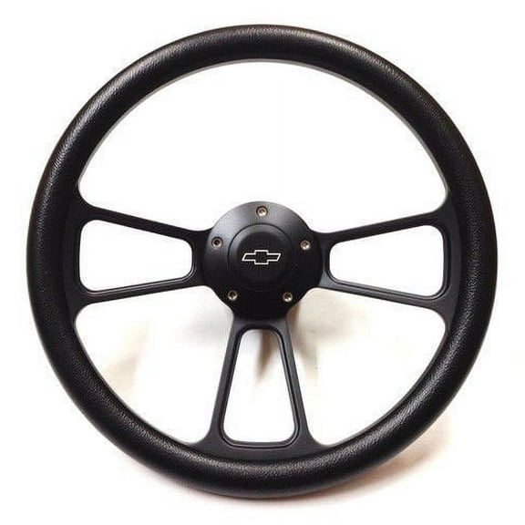 1970 & Up Chevrolet Monte Carlo Black on Black Steering Wheel & Adapter Kit