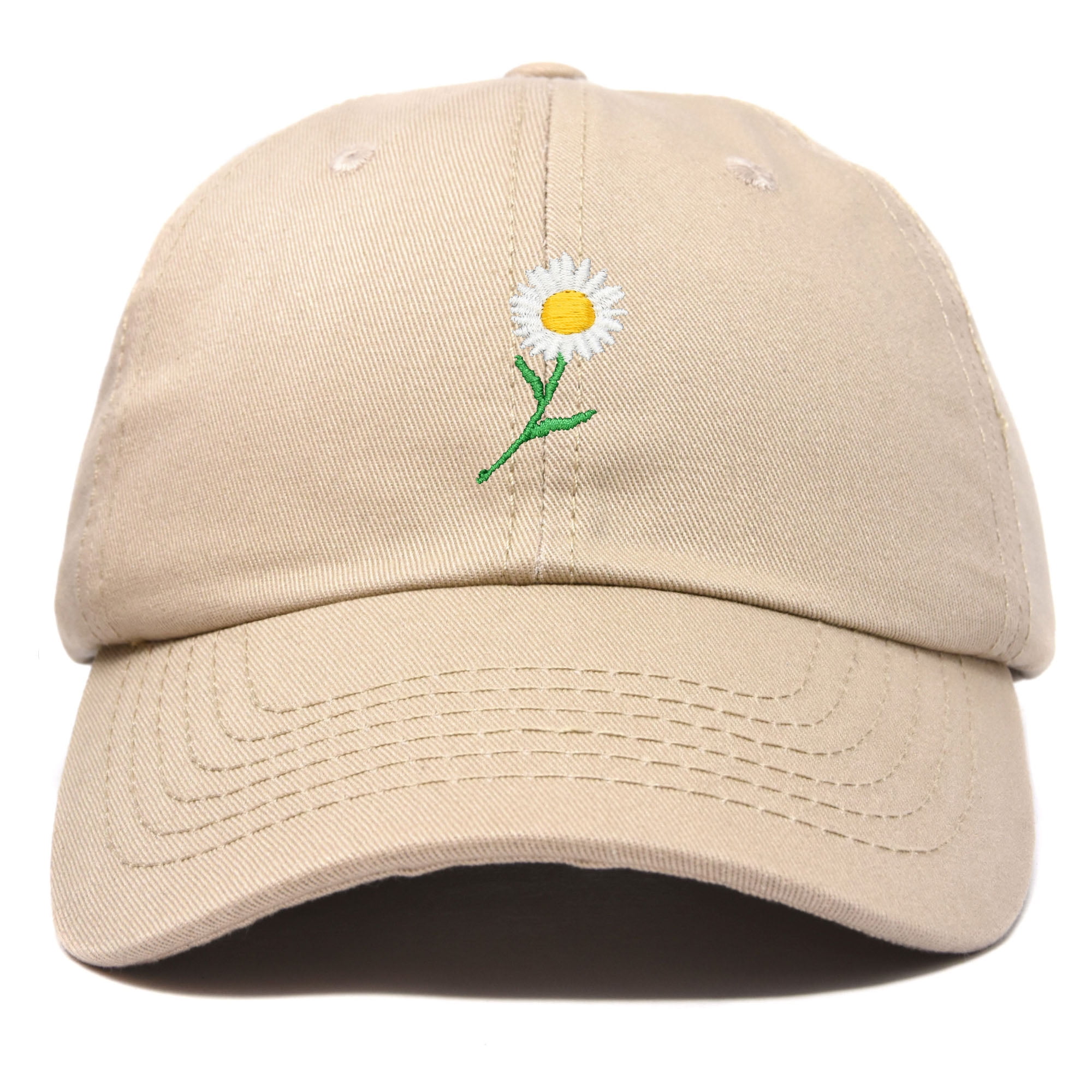 DALIX Daisy Flower Hat Womens Floral Baseball Cap in Khaki - Walmart.com