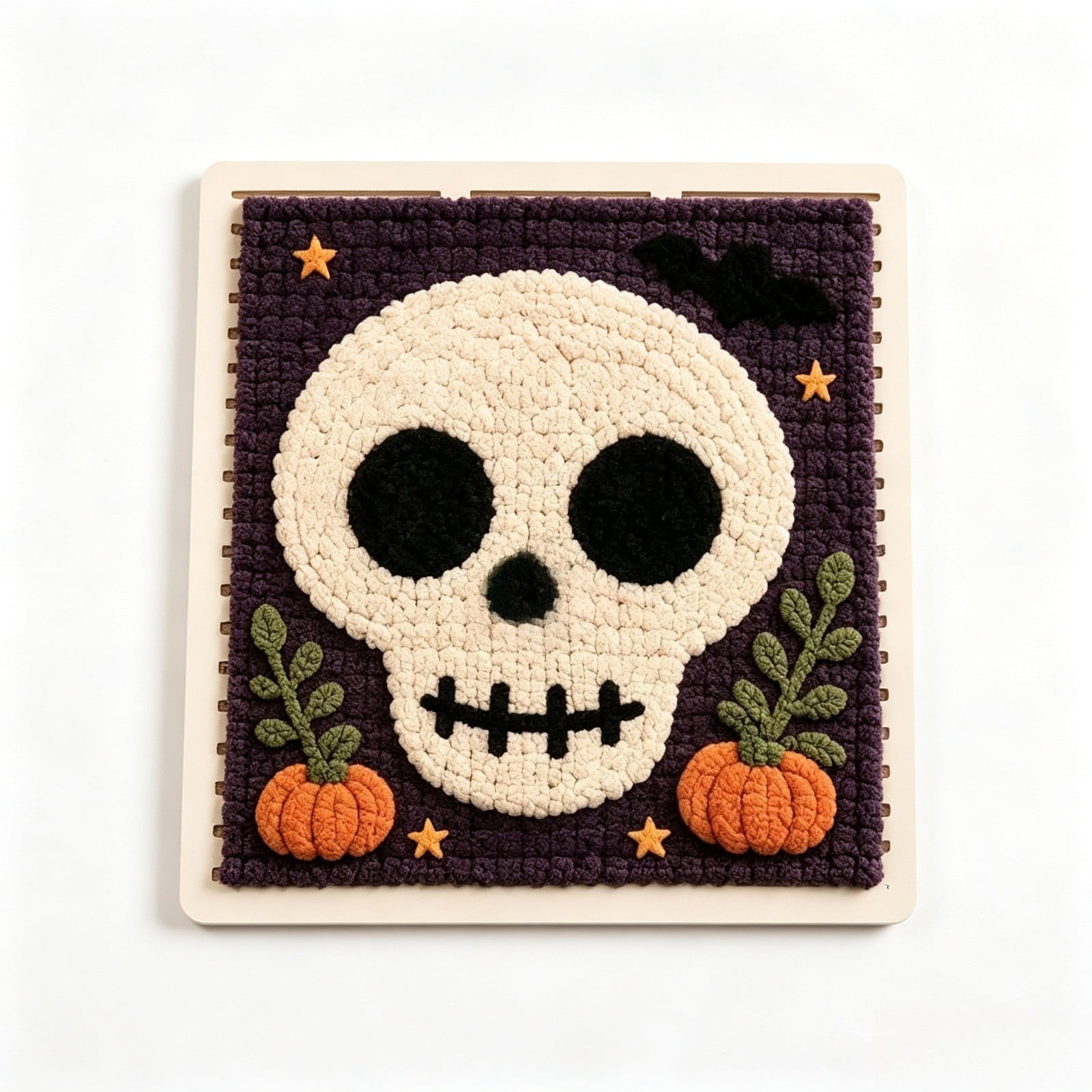 Halloween DIY Knit Weaving Kit Skeleton Ghost Witch Handmade Decorative Painting Material Pack