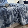 thumbnail image 7 of Sanmadrola Throw Blanket Faux Fur for Couch, Fuzzy Soft Plush Thick Bubble Blanket for Sofa Bedroom Living Room 50''x 60'' Tye Die Blue, 7 of 7