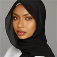 thumbnail image 2 of Crepe Hijabs Crinkle Chiffon Scarf Women Headscarf Fashion Long Shawls Headband 180*70cm, 2 of 7