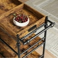 thumbnail image 3 of IDEALHOUSE Bar Cart, Bar Carts for The Home, 3 Tier Bar Cart with Wheels, Portable Home Bar & Serving Carts, Rolling Cart with Wine Rack and Removable Tray for Living Room, Kitchen, 3 of 7