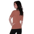 thumbnail image 6 of Emmalise Women's Slim Athletic Fit Neck Tshirt Half Sleeves Top (Dusty Salmon,3XL), 6 of 6