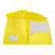 thumbnail image 4 of School Smart Carpeta de poliéster de dos bolsillos, pesada, con cierres, color amarillo, paquete de 25, 4 of 5