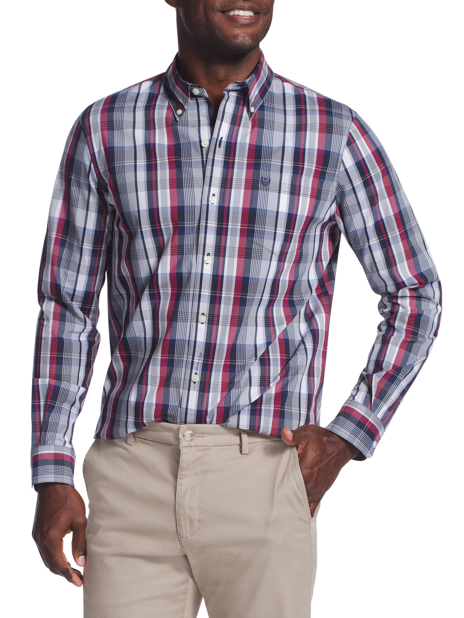 Men Causal Shirt Plain Long Sleeve Side Zip Regular Fit Cotton Button Down Shirt 