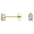 thumbnail image 3 of JeenMata Pendientes Minimalistas con Forma de Lágrima de Diamante de 0,58 Quilates, Estilo Solitario, Chapado en Oro Amarillo de 18 K sobre Plata, 3 of 5