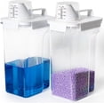 thumbnail image 1 of Laundry Detergent Container,2Pack -95oz Laundry Detergent Dispenser for Laundry Room, Laundry Scent Beads, Powder,Bleach,Soap,Fabric Softener Storage and Organization., 1 of 7