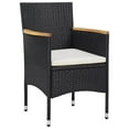 thumbnail image 4 of vidaXL 3 Piece Garden Dining Set Black, 4 of 5