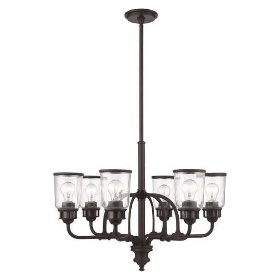 Livex Lighting Lawrenceville 6 Light Chandelier in Bronze