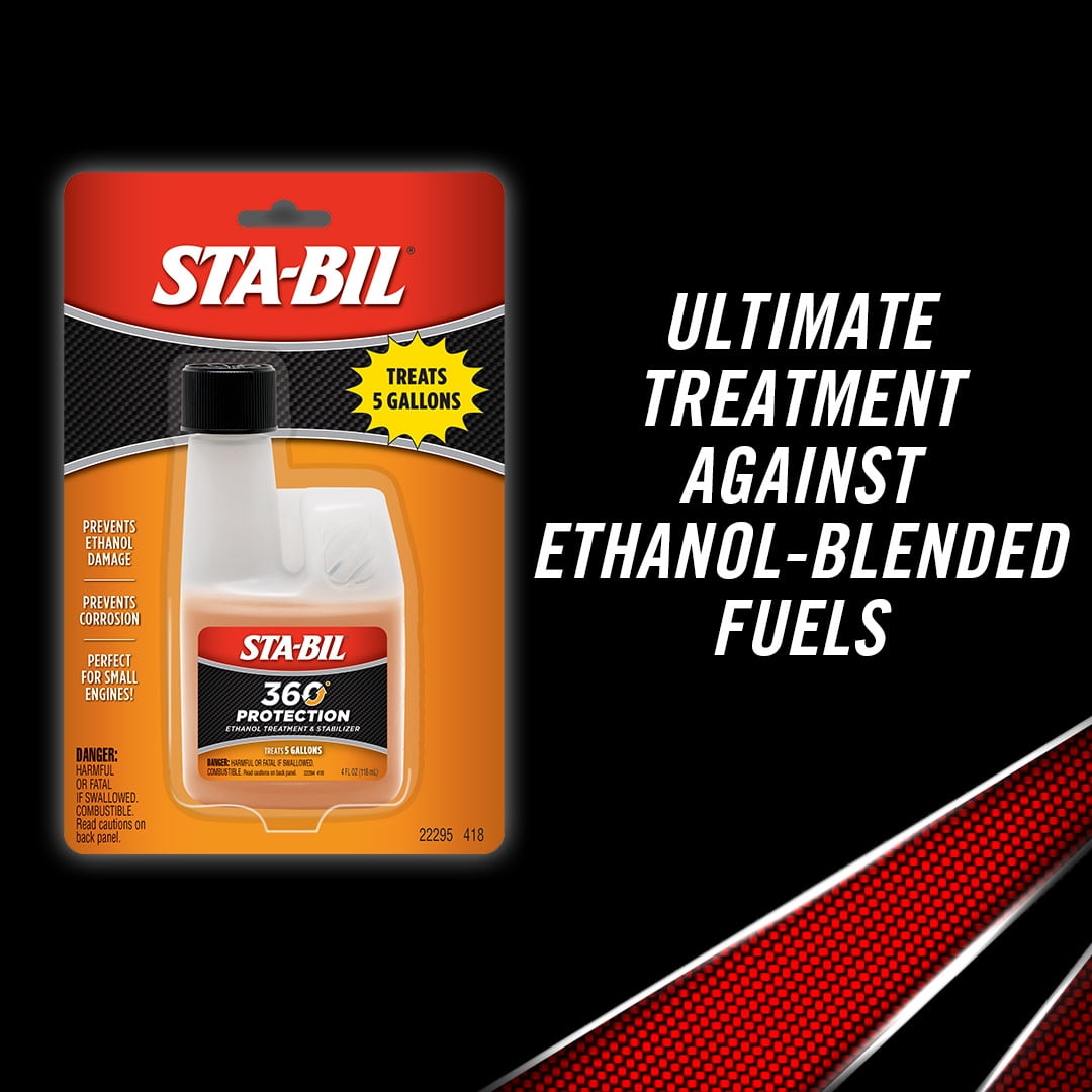 STA-BIL 360 Protection Ethanol Treatment & Fuel Stabilizer, Treats 20 Gallons, 4 fl. oz. (22281)