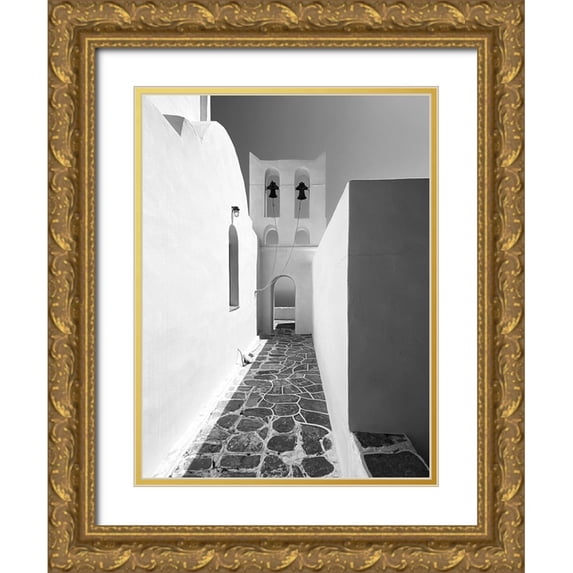 Kazouka, Eftychia 12x14 Gold Ornate Wood Framed with Double Matting Museum Art Print Titled - FIFTY SHADES OF WHITE