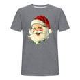 thumbnail image 3 of Christmas Shirts for Men:Funny Santa Claus Crewneck Graphic Higher Quality Printed Short Sleeve T-Shirt, 3 of 4