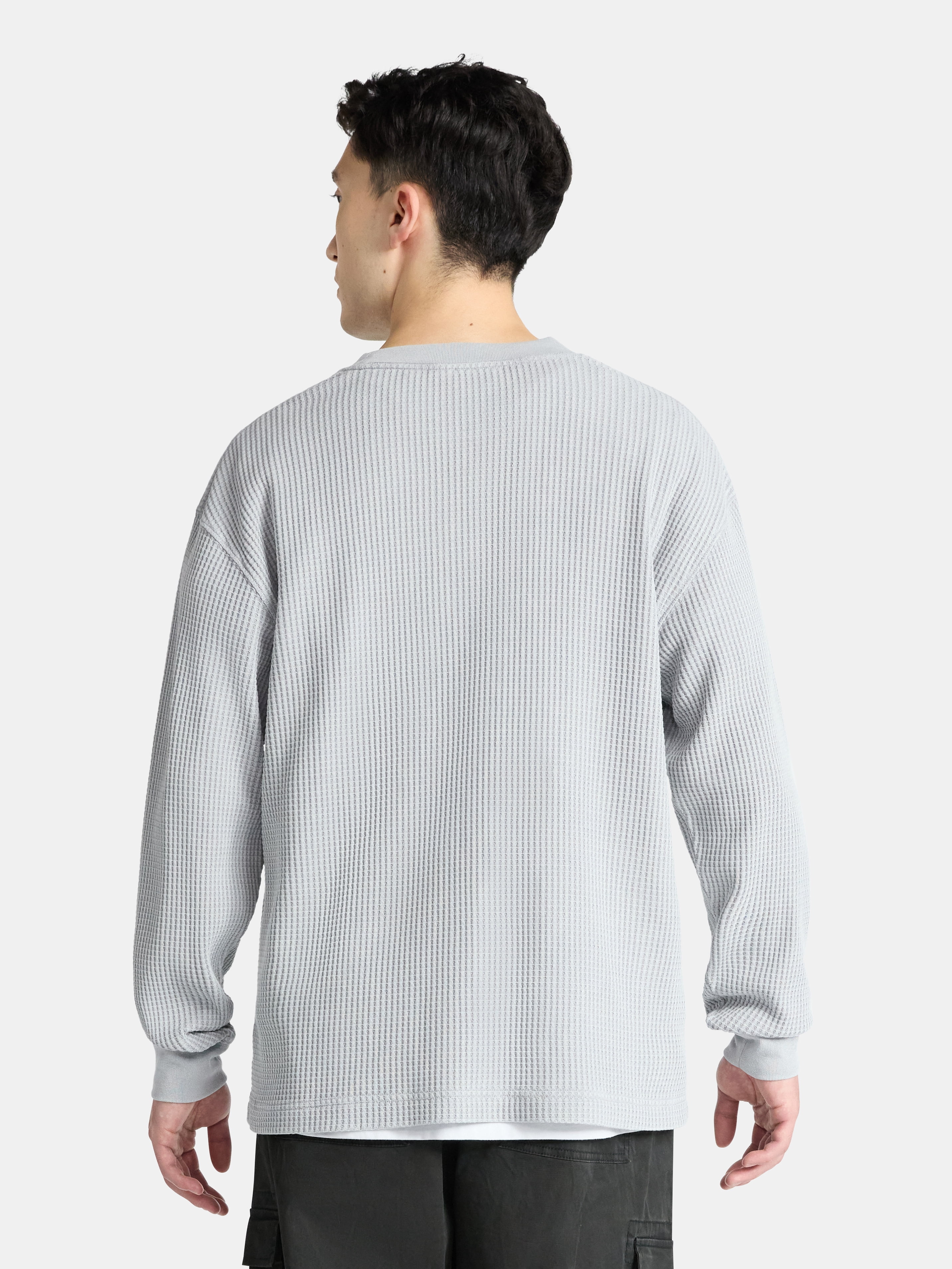 No Boundaries Thermal Tee with Long Sleeves, 3-Pack, Men's & Big Men's