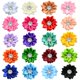 thumbnail image 2 of Xiao Hua 10 flores de cinta de satén para manualidades, flores de tela, margaritas con diamantes de imitación, cinta de satén para adornos, apliques, bricolaje, boda, beige, 2 of 5